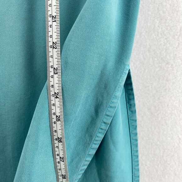 HEAVEN Skirt S 80s Twill Cotton Straight Maxi Elastic Waist Green VTG USA - Picture 9 of 14